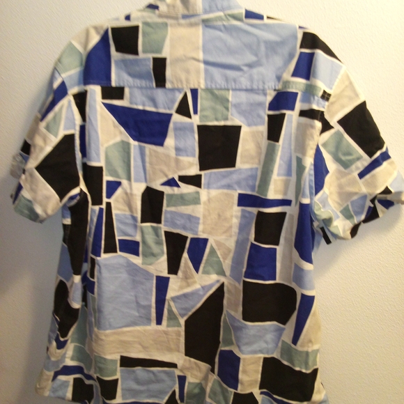 Sean John Blue and Black Casual Button Down Shirt - Picture 2 of 3